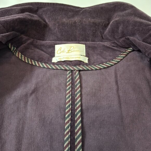 Vintage Costa Blanca Purple Cotton Corduroy Utility Blazer Jacket Sz M  Casual - Picture 15 of 15